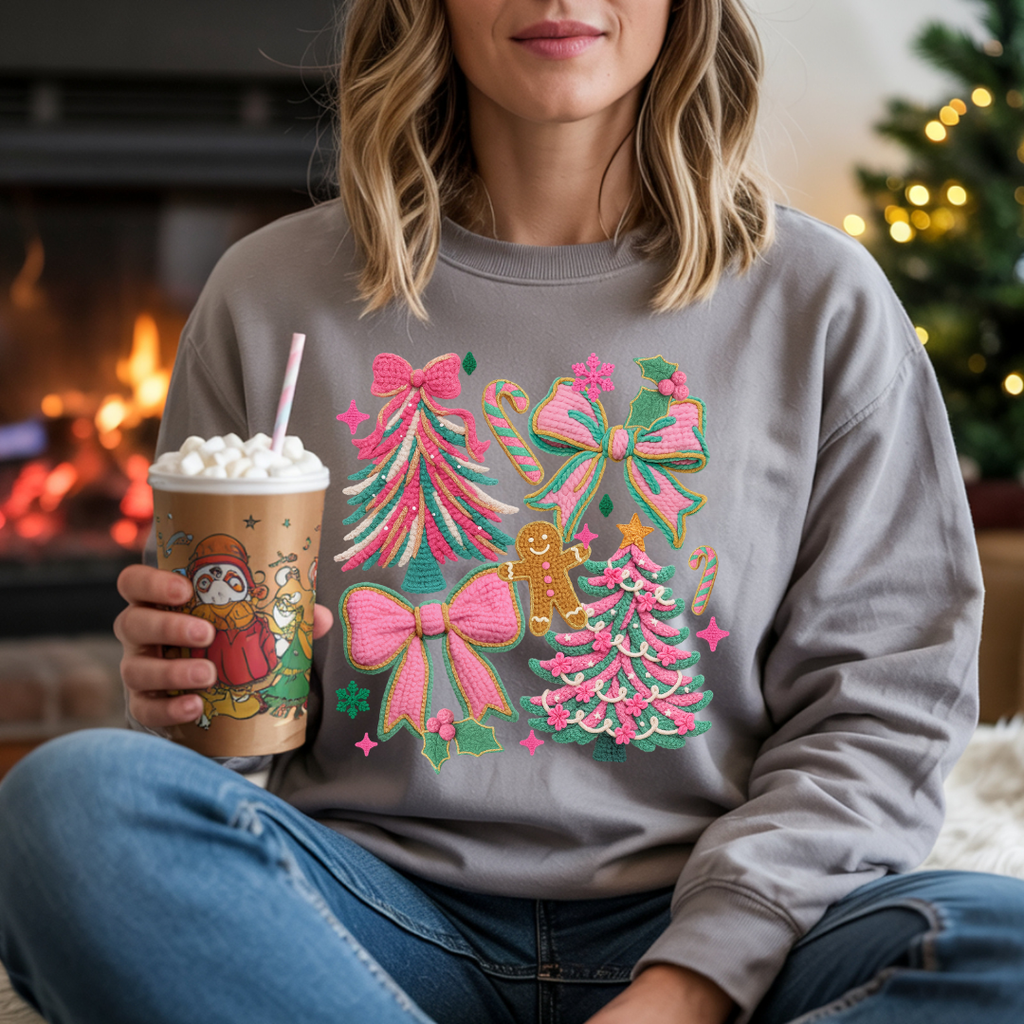 Preppy Pink and Green Crochet