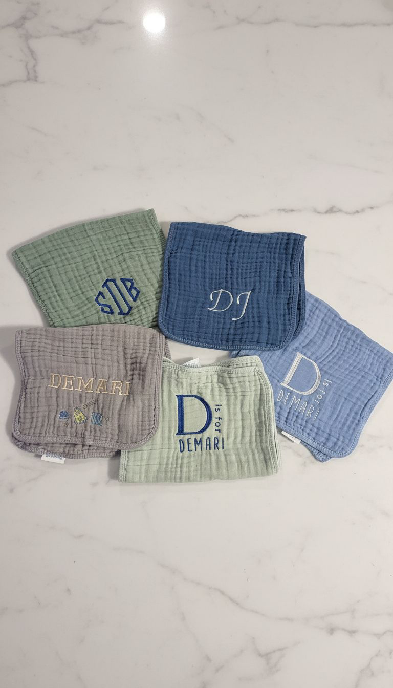 Personalized Muslin Burp Cloth