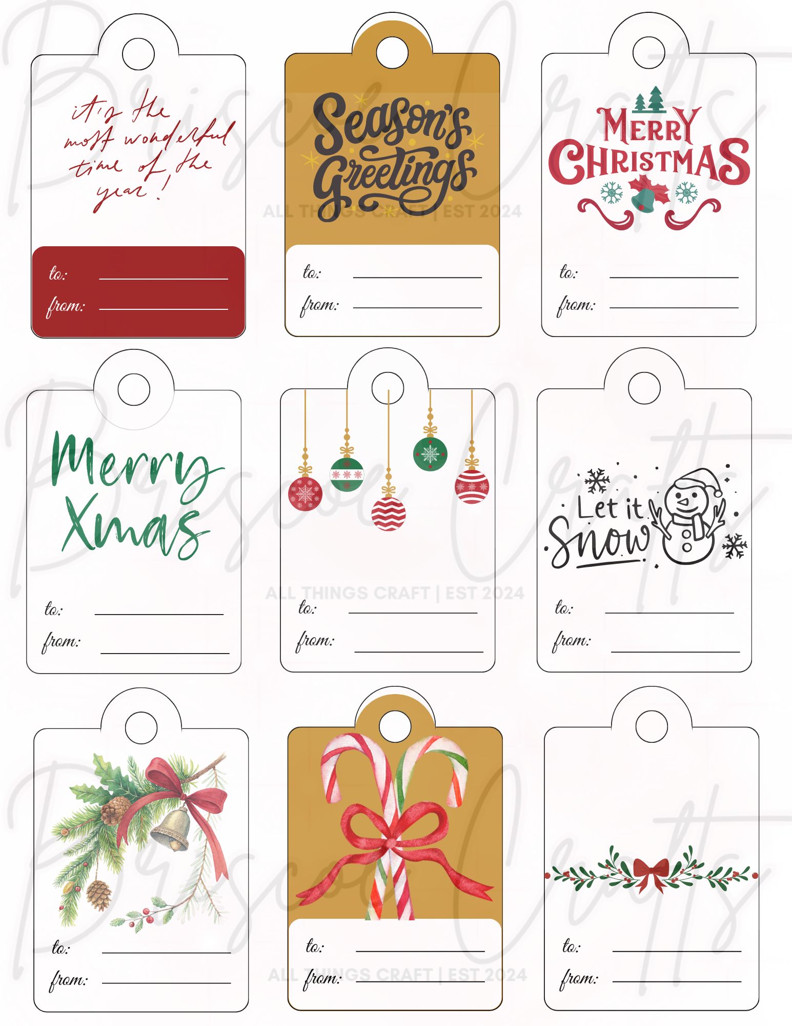 Digitial Holiday Gift Tags