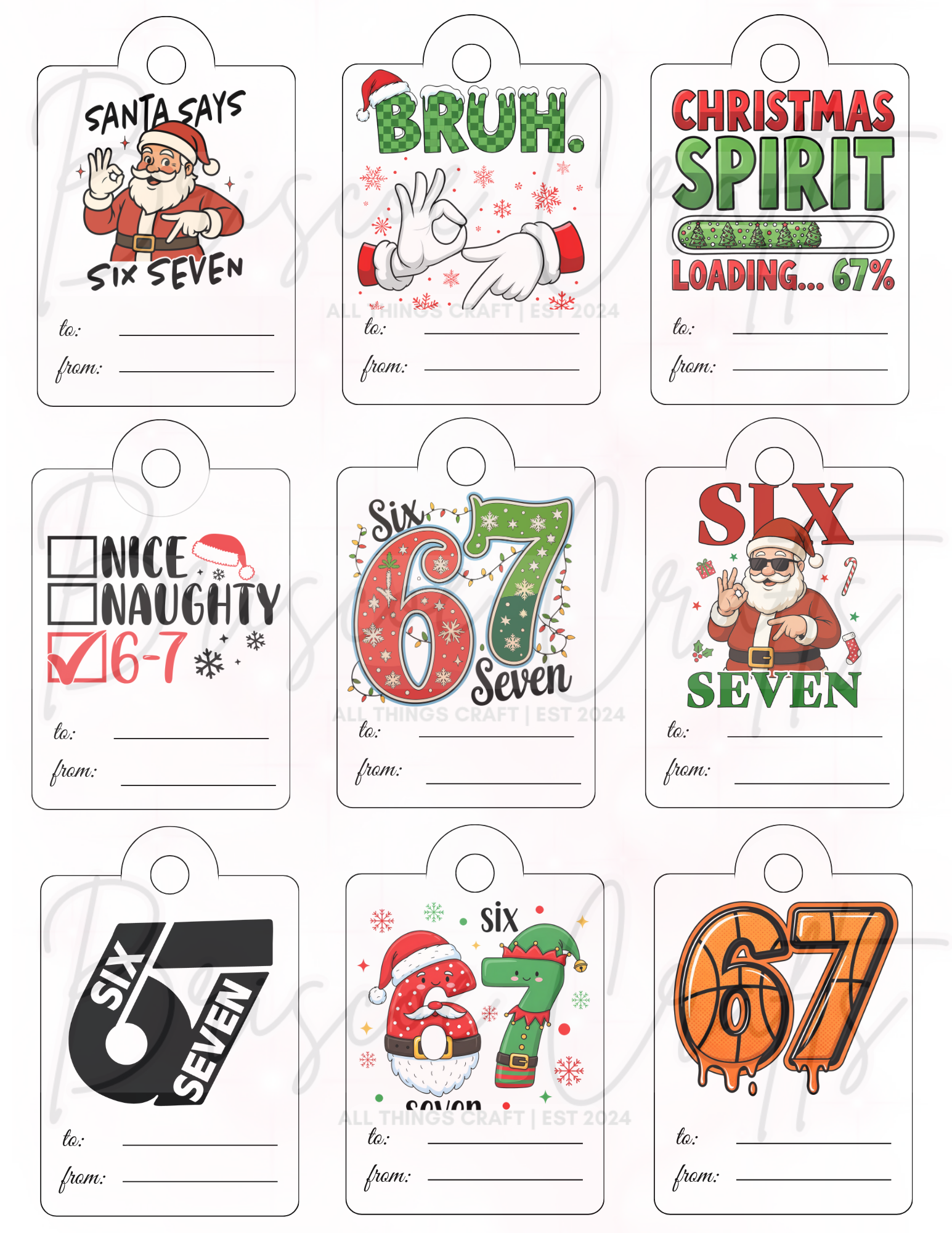 Digitial Holiday Gift Tags